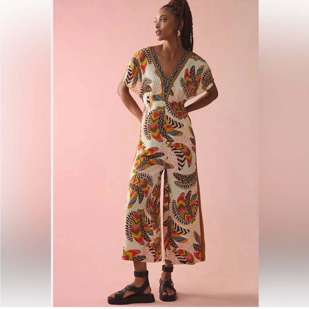 NWT farm Rio striped banana bunch  jumpsuit xl